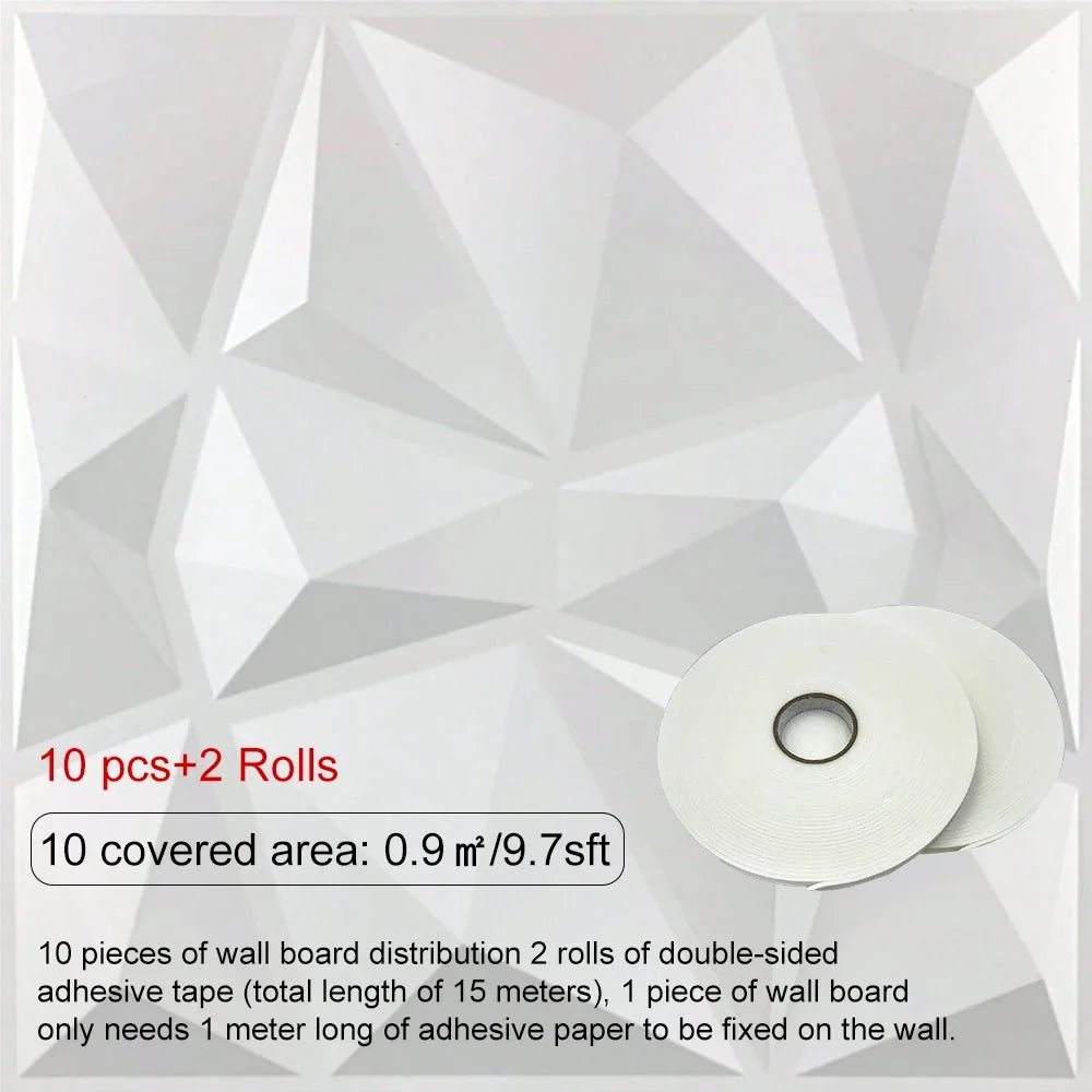 3D Wall Panels 30x30cm Indoor Wall Decoration for Living Room Bedroom Hotel Office  Mural Tile-Panel-Mold 3D Wall Sticker