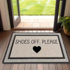VIKAMA SHOES OFF PLEASE Printed Rug, Dirt-Resistant and Easy-Clean Entrance Mat for Hallways and Bedroom Doorways Home Decor