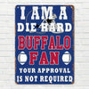 Buffalo Bills Metal Sign, Football Fan Cave Man Decor, Sports Bar Office Man Cave Wall Plaque