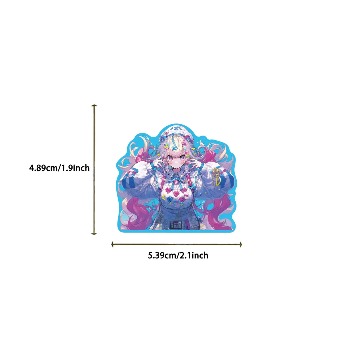 50/100PCS Sweet Girl Colorful Edge Graffiti Stationery Stickers Decorative Guitar Notebook Luggage DIY Waterproof Stickers