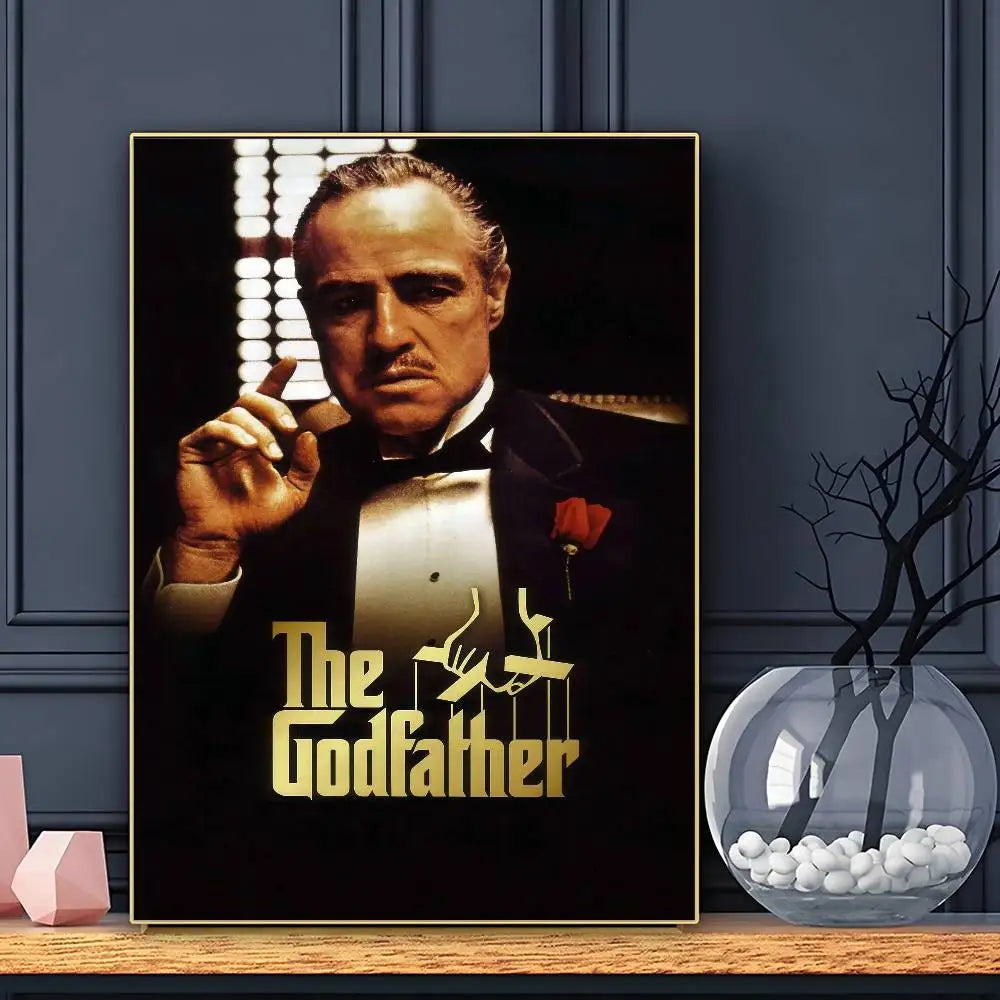 Movie The Godfather Poster HD Art Sticky Wall Waterproof Home Living Room Bar Decoration