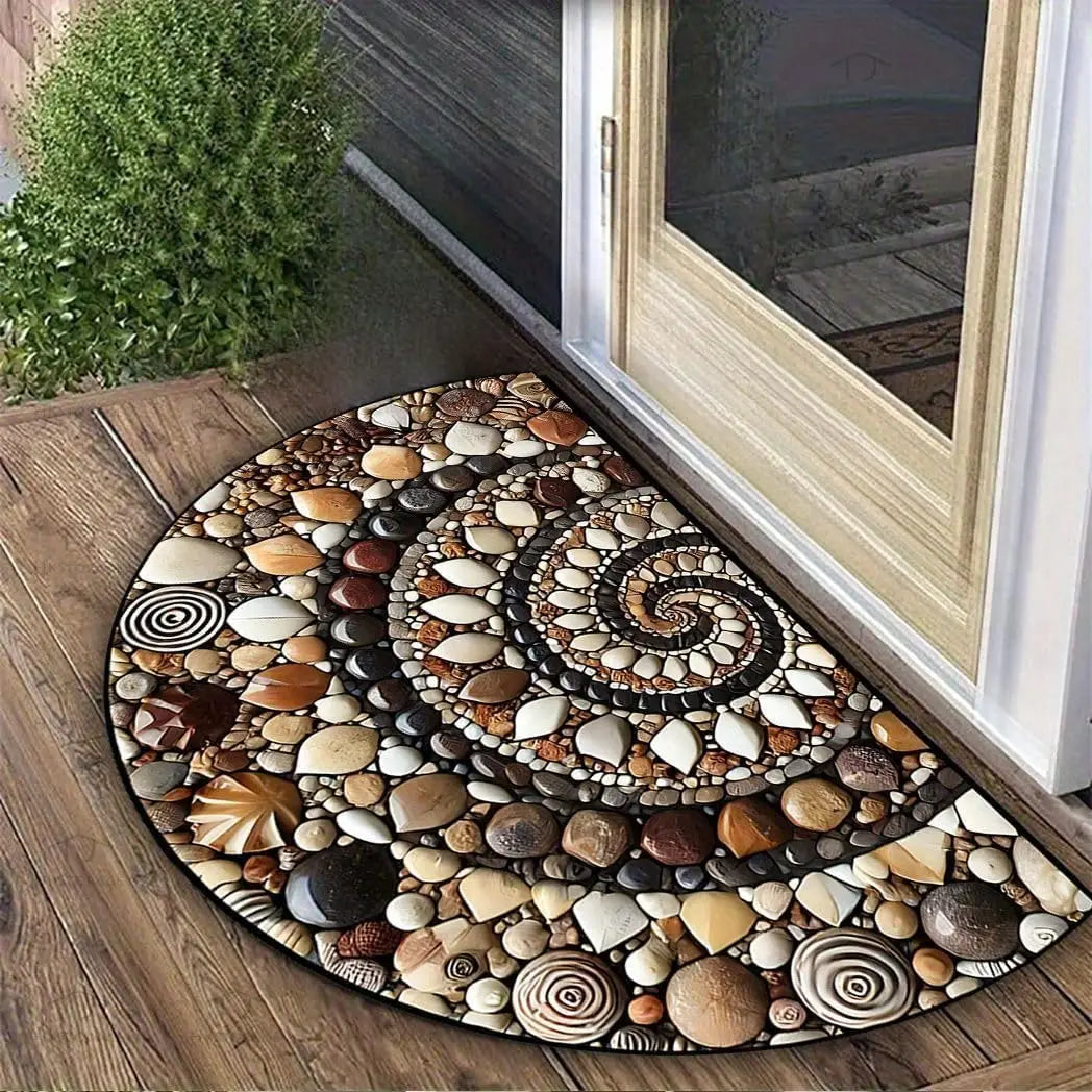 VIKAMA 1PC Retro Pattern Welcome Door Mat Indoor And Outdoor Carpet Home Decoration Bedroom And Kitchen Anti-Slip Floor Mat