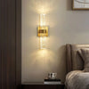 New LED Wrought Iron Crystal Wall Lamp Modern Minimalist Living Room Dining Room Bedroom Bedside Decorative Atmosphere Lighting