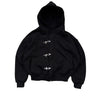 Fashionable American retro y2k design sense high street personality button solid color hoodie long sleeve pullover hoodie jacket
