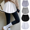 Women Girls Blouse Extender Adjustable Layering Faux Top Power Sweep Mini Skirt False Hemline Split Underskirt