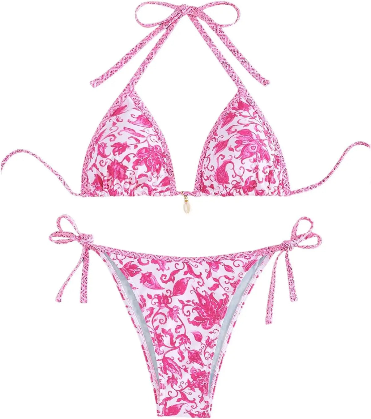2026 New Halter String Triangle Two Piece Bikini Women Swimwear Female Swimsuit Bathers Bathing Swimming Suit Beachwear Summer