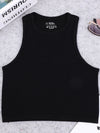 Seamless knitted high-elastic belly-baring yoga vest sleeveless casual sexy ribbed vest nylon quick-drying running fitness sport