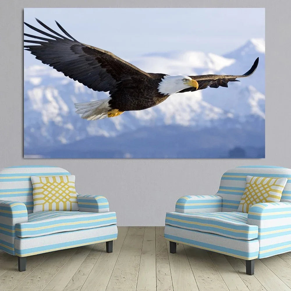 Modern Simple Wall Art Animal Eagle Roc Spreading Wings HD Canvas Print Poster Home Living Room Bedroom Decorative Painting