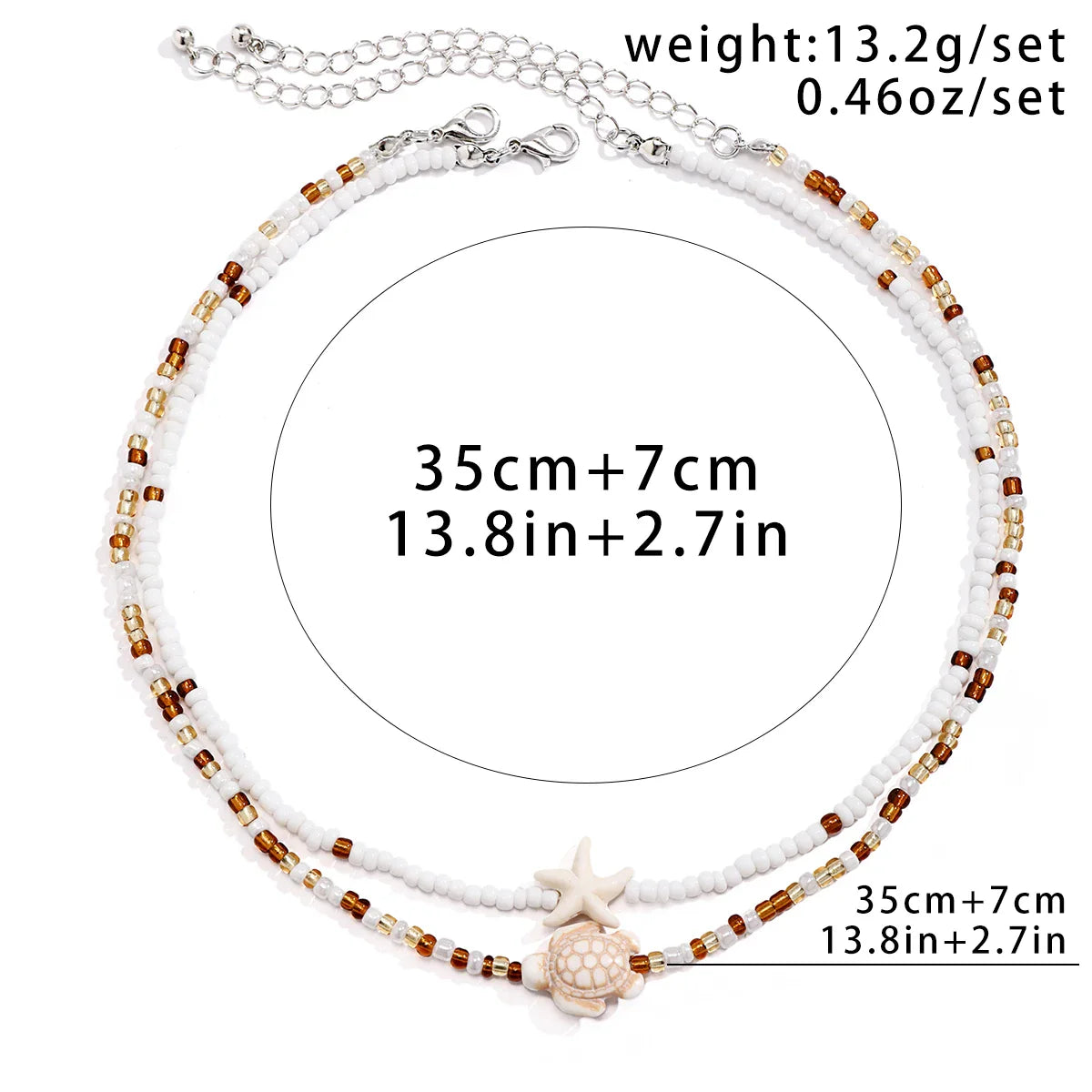 Layered Small Seed Beads Chains with Starfish Turtle Choker Necklace for Women Trendy Collar on Neck 2023 Fashion Jewelry Female