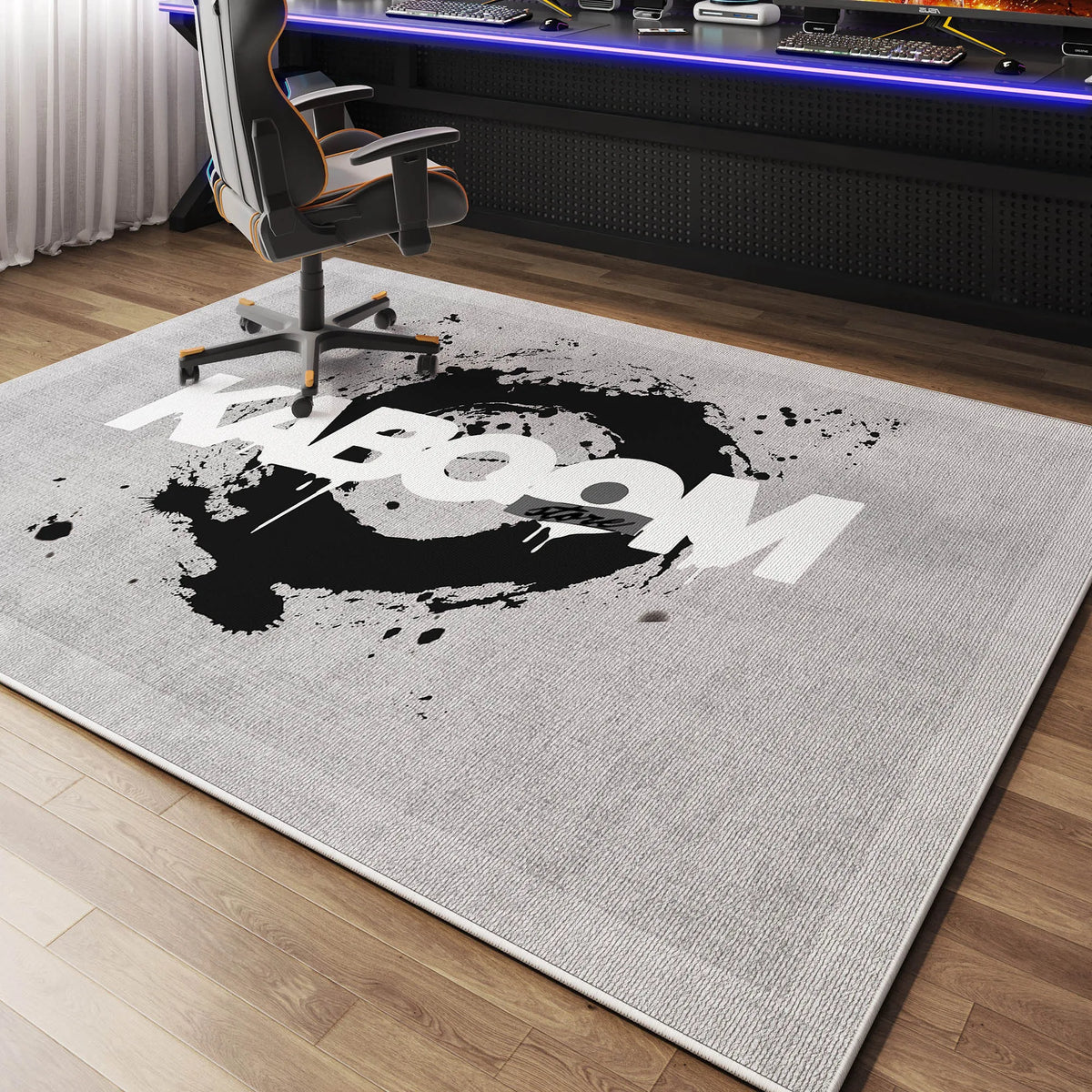 VIKAMA Luxury Casual Gaming Room Carpet Quiet Bedroom Office Chair Floor Mat Anti-Slip Male Dormitory Carpet Home Decoration