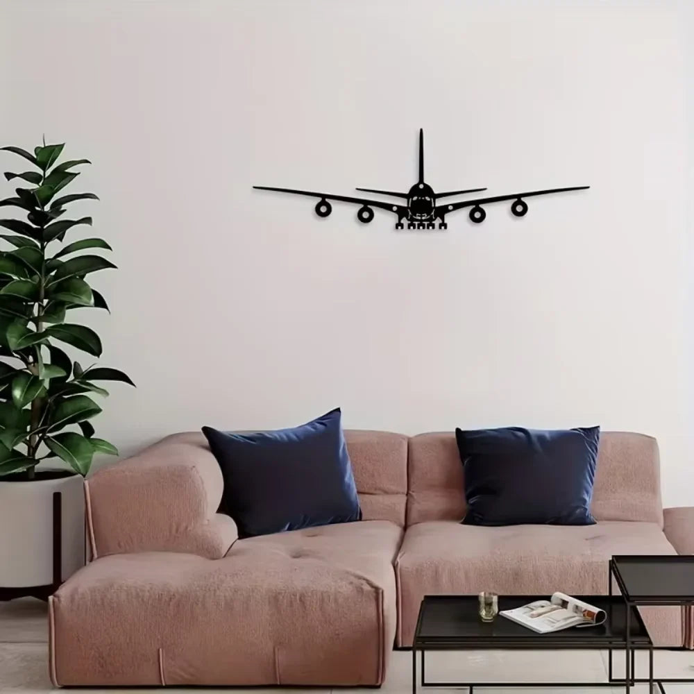 One Piece of Metal Wall Art – Boeing Aircraft Design – 15.75 X 4.72 Inches – Ideal for Scene Decoration and Stylish Metal Accent