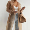 Women Organza See Though Sunscreen Long Sleeve Trench Summer Autumn Fashion Double Breasted Long Coat With Belted Tops Outwear