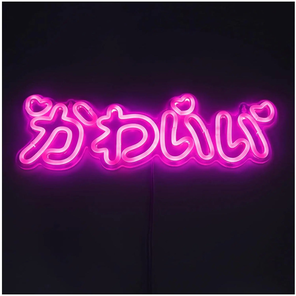 Cute Neon Sign LED Japanese Pink Neon Light Japanese Style Interior Neon for Girls Bedroom Bar Beauty Salon Decor Birthday Gift