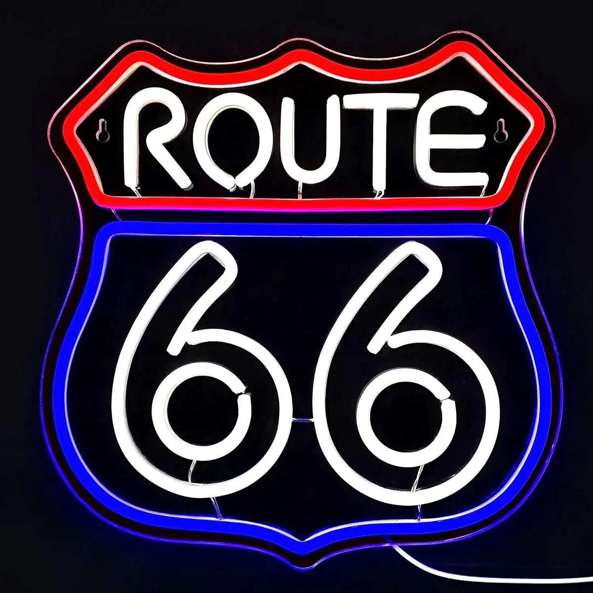Route 66 Neon Signs LED Light Signs Bedroom Walls Decorated with Blue Neon Games Room Walls Signs Party Lights Club Neon