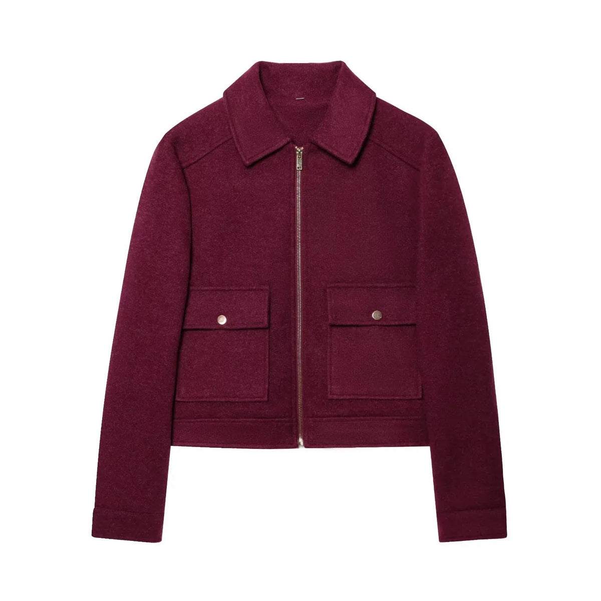 Women's Zipper Jacket Coat New Winter Long Sleeve Pocket Outerwear Coat Short Street Elegant Women's Jacket