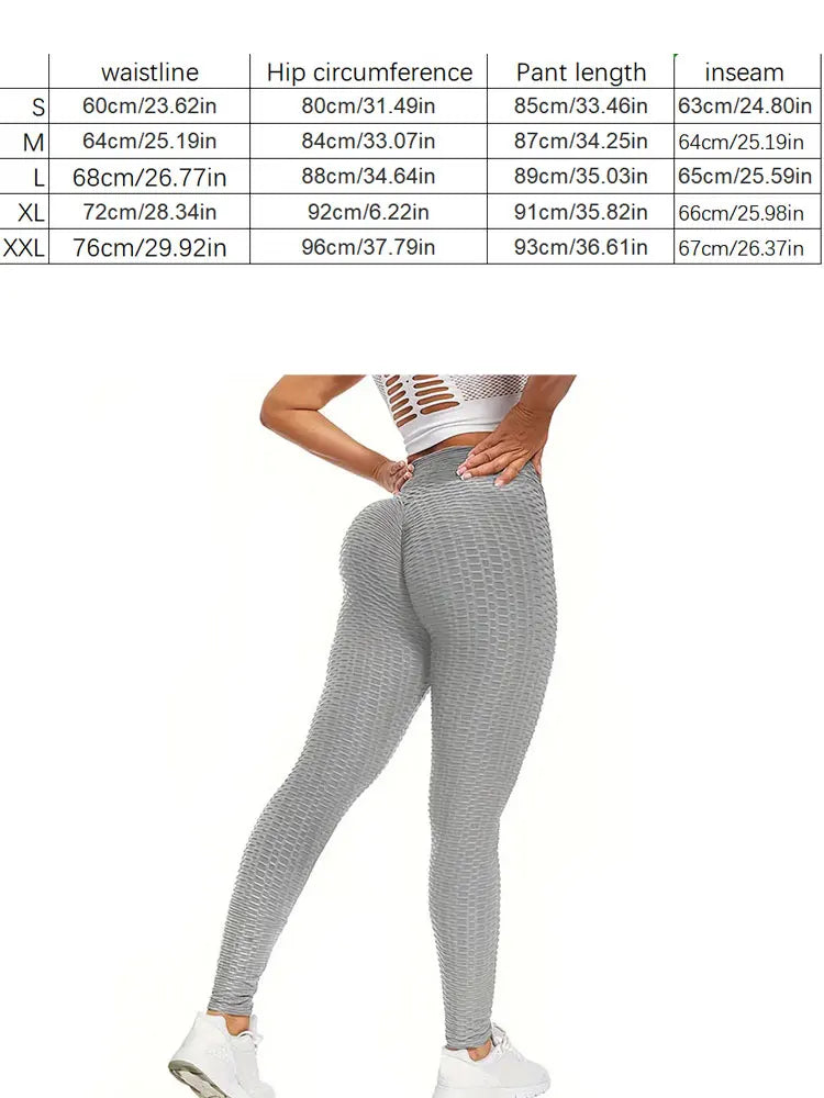 Sexy Bubble Yoga Fitness Leggings Solid Color Slim Fit Hip Lifting Sports Pants WOMEN'S Sportswear