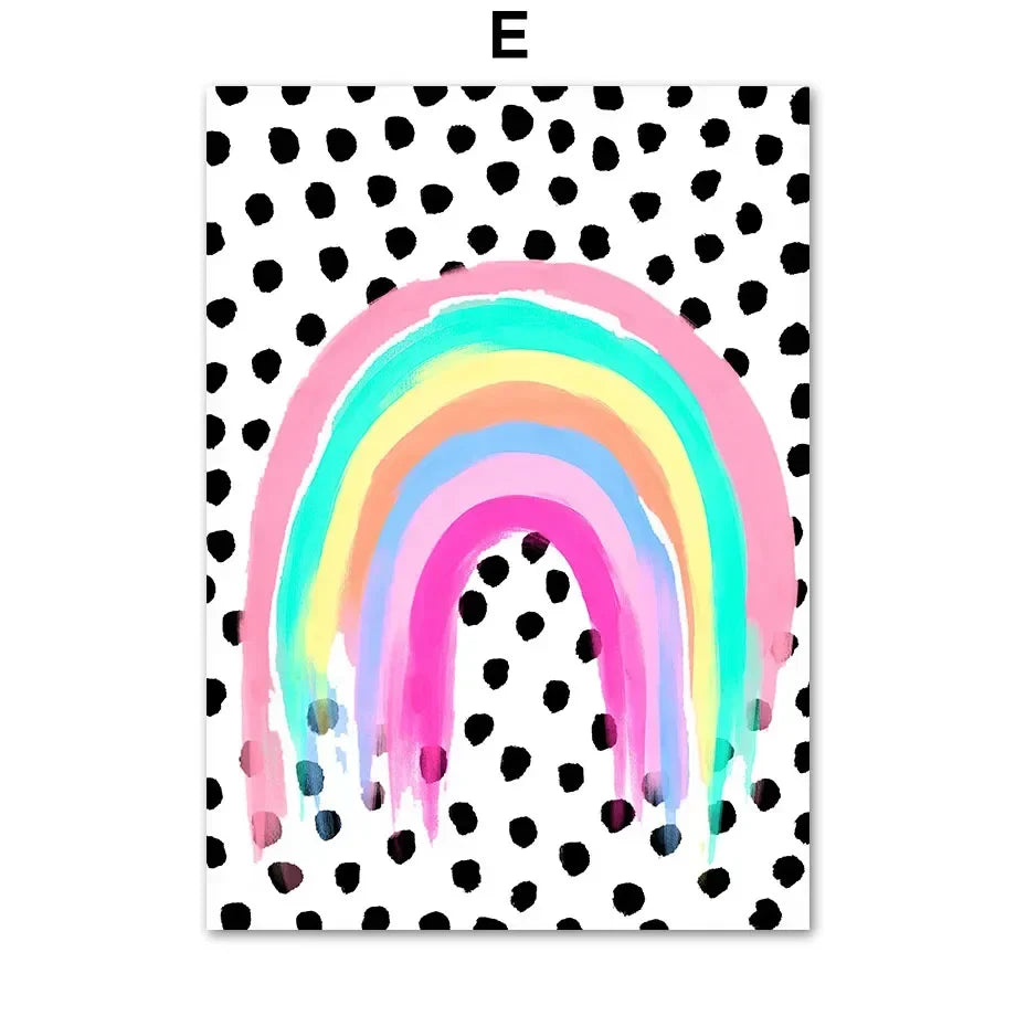 Wild Leopard Tiger Rainbow Girl Power Lips Vase Flower Wall Art Canvas Painting Nordic Poster Wall Picture For Living Room Decor