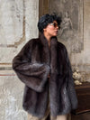 Solid Medium-length Fur Coat Women Elegant Lapel Hidden Button Loose Outerwear 2025 Winter New Office Lady Commute Overcoat