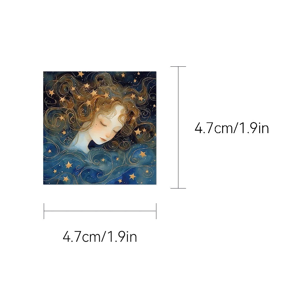 10/30/50pcs Cute Cartoon Astral Moon Graffiti Stickers Aesthetic Decals Kids Toy Water Bottle Laptop Notebook Decoration Sticker
