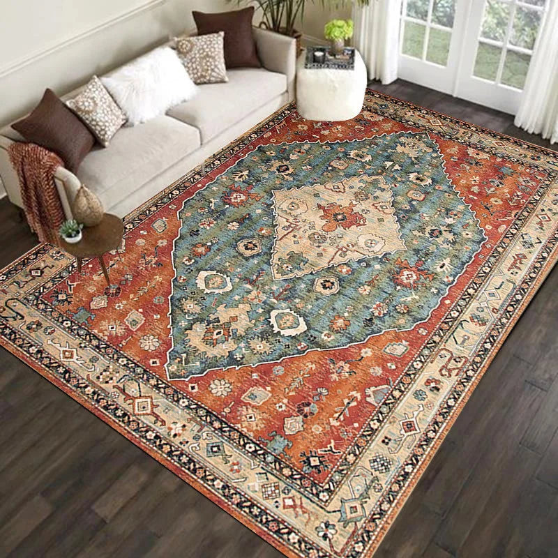 VIKAMA Nordic Large Carpet Living Room Retro Style Bedroom Floor Mat Moroccan Home Decor Sofa Tea Table Large Area Carpet