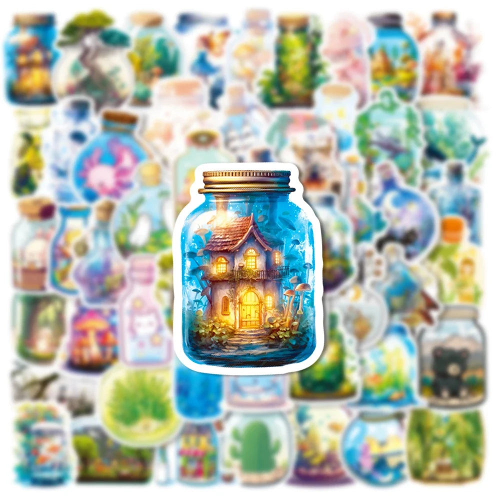 10/30/50pcs Cartoon Magic Potion Bottle Graffiti Stickers Decals Laptop Suitcase Phone Notebook Guitar Decoration Sticker Toys