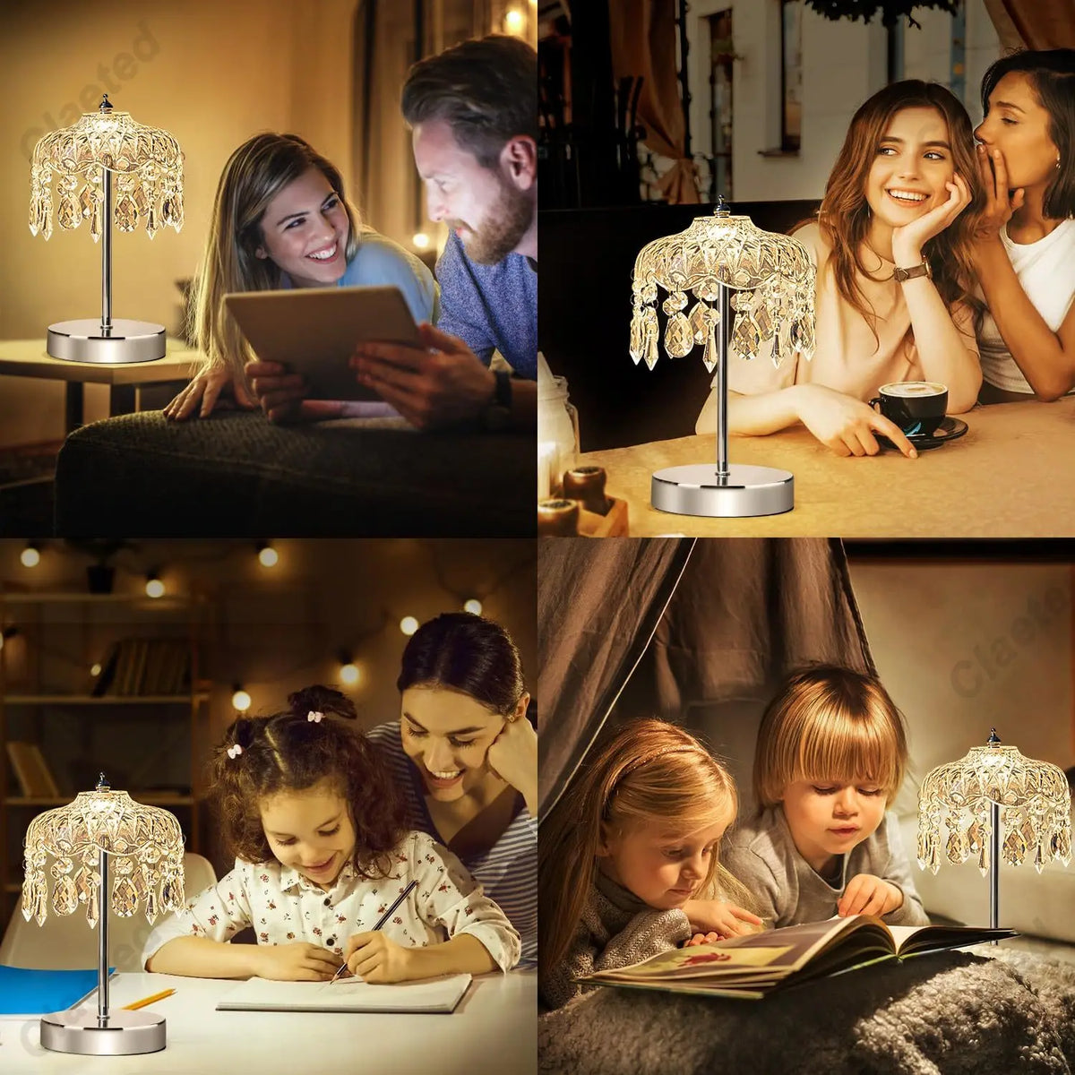 Light Luxury Crystal Table Lamp Bedroom Bedside European Retro Decorative Night Light Atmosphere Home Lighting Fixtures