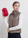 Women Vests 2023 New Autumn Winter Ultra Light Duck Down Vest Female Slim Sleeveless Jacket Windproof Warm Puffer Waistcoat