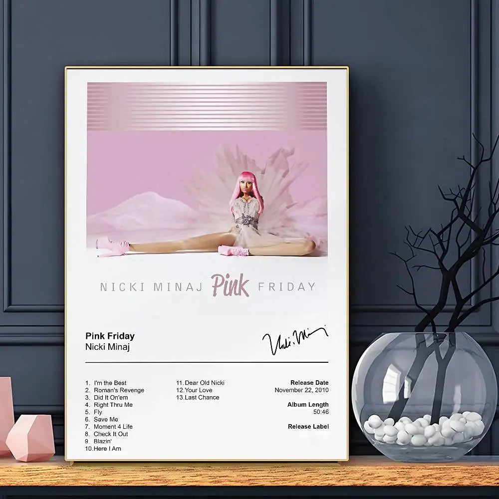 Rapper Nicki Minaj Poster HD Art Sticky Wall Waterproof Home Living Room Bar Decoration