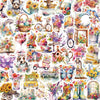10/30/50pcs Retro Flowers World Cartoon Cute Stickers Aesthetic Graffiti Decals Laptop Notebook Phone Decoration Sticker Kid Toy