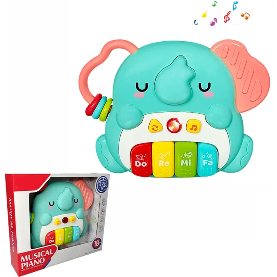 Kids Cartoon Piano Keyboard Game with Flashing Light Music Animal Sounds Baby Instrument Music Toys Educational Toys Kids Gifts