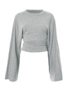 Women's Long Sleeve O-Neck Skinny T-Shirt Monochromatic Crop Top Casual Y2K Streetwear Fashion Pullover Summer Outfit