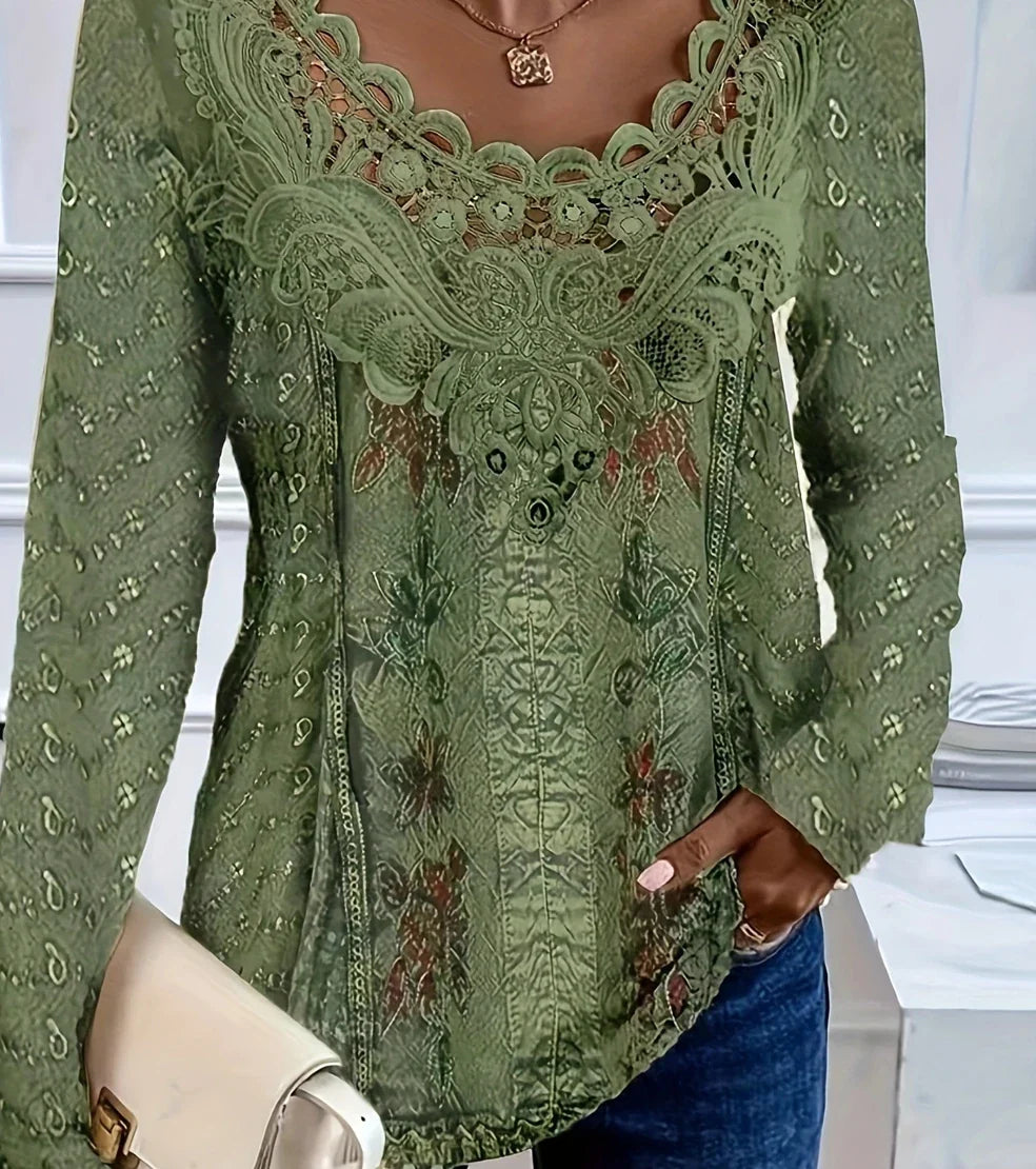 Elegant Casual Woman T-Shirt Fashion Loose T-Shirt Woman Temperament Long sleeve T-Shirt Holiday Weekend