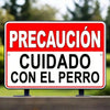 Spanish 'Beware of Dog' Sign – Precaución Cuidado Con El Perro Bite | Rustic Warning Decor,room decor，halloween decor，home decor