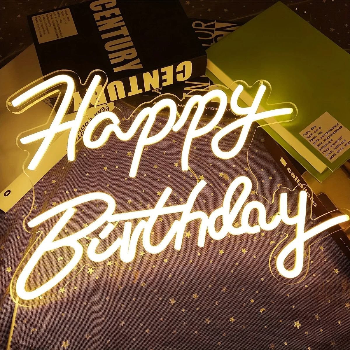 Happy Birthday Neon Sign Neon Happy Birthday Sign for Wall Decor Wall Neon Sign with Dimmable Switch Birthday Party Supplies