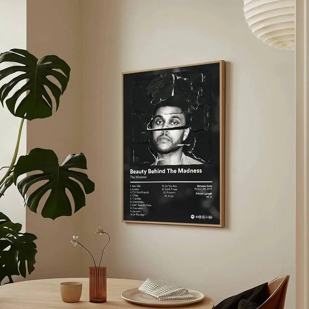 Singer Hurry Up Tomorrow T-The W-WeekndS Poster Sticky Wall Art Printing Waterproof Home Living Bed Room Bar Aesthetic Decor