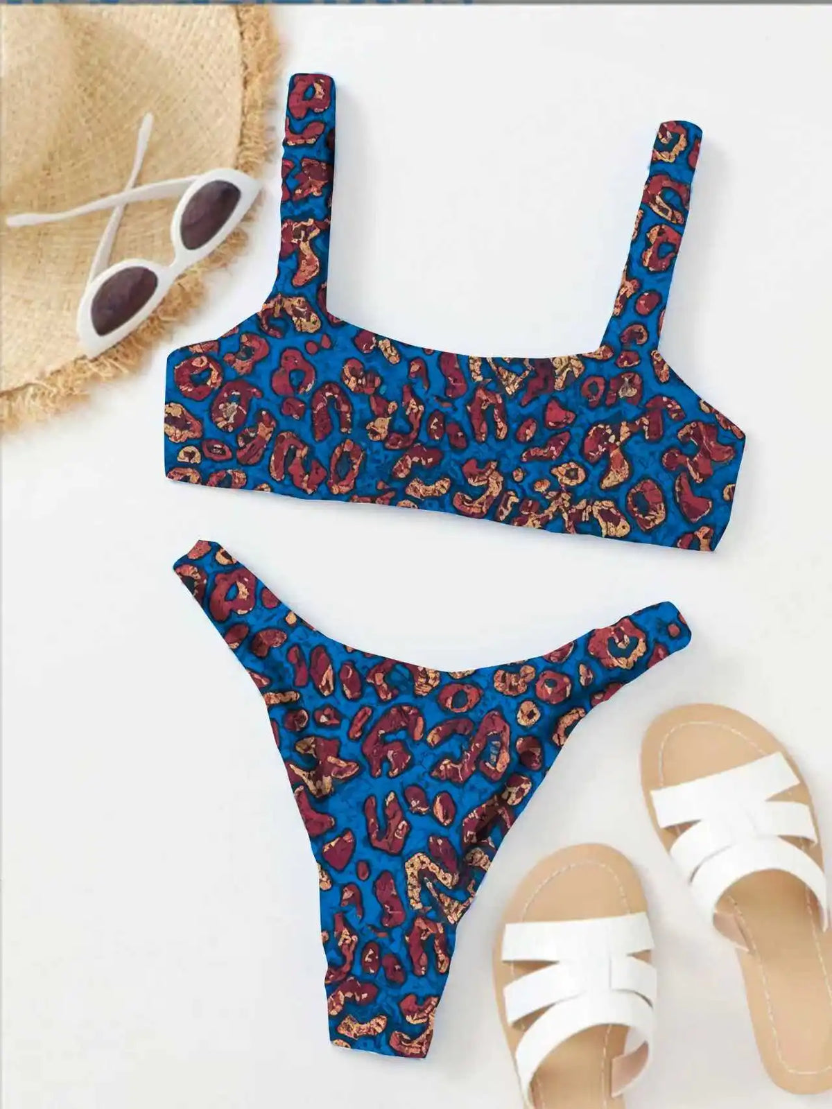 Sexy Micro Bikini 2026 Women Orange Leopard Push Up Padded Thong Swimsuit Female Cut Out Bathing Suit Swimwear Trajes De Baño