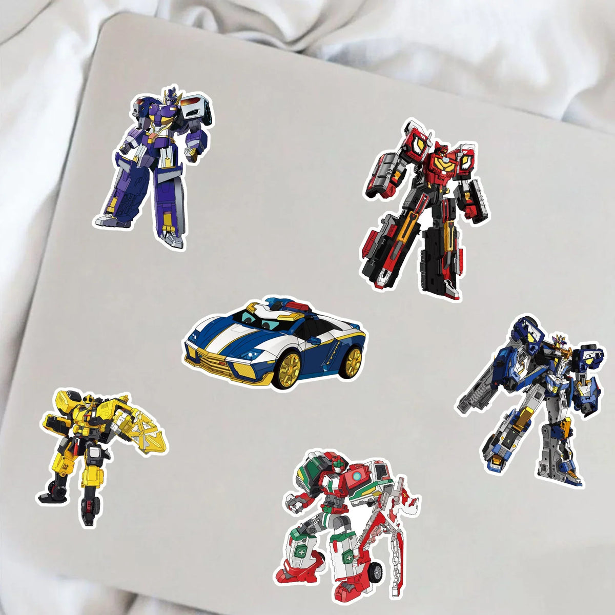 8/16/24PCS Machine Warrior Puzzle Stickers DIY Handicraft Notebook Stationery Helmet Stickers