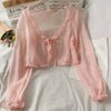 Women Thin Casual Lace Bow Summer Sun Protection Clothes Female Cardigan Shirt Clothing Tops Blouse For Woman
