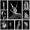 Nordic Simple Wall Art Black Ancient Greek Gods Sculpture David Statue Canvas Print Poster Home Living Room Bedroom Decoration