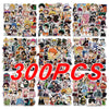 300Pcs Mix Anime Stickers for Kids Onepiece JujutsuKaisen DragonBall Sticker DIY Car Wall Cool Cartoon Decals Waterproof Toy