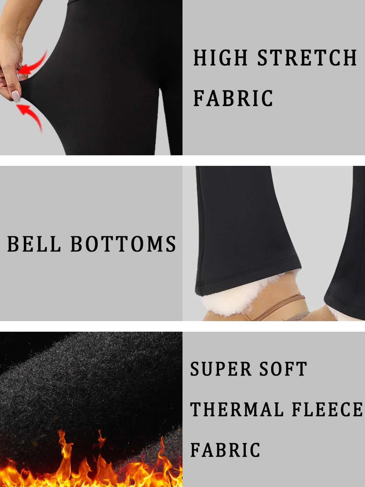 Women's Super Soft Flare Pants High Waisted Tummy Control Workout Yoga Leggings Bell Bottoms