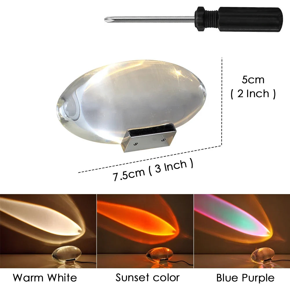 Eye of the Sky Crystal Decorative Table Lamp Italian Angel Tears Sunset Sunset Projection Lamp Atmosphere Light Night Light