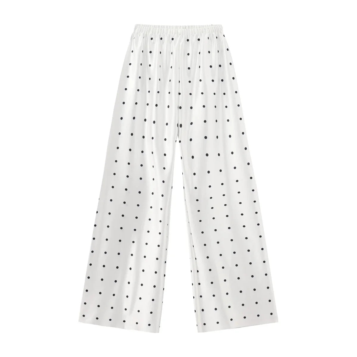 Satin Wide Leg Pants Long Floor Casual Pants Women's Summer