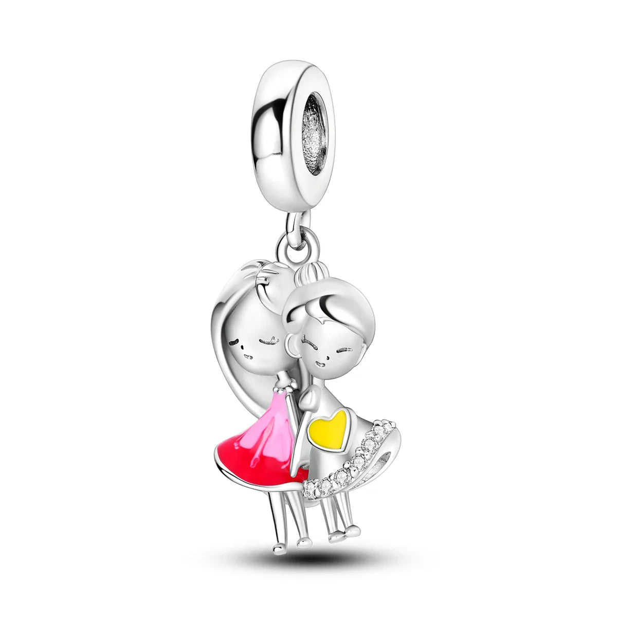 Fit Original Bracelet 925 Silver Ballet Girl Red High Heels Charms Pendants For Women Jewelry Making Gift