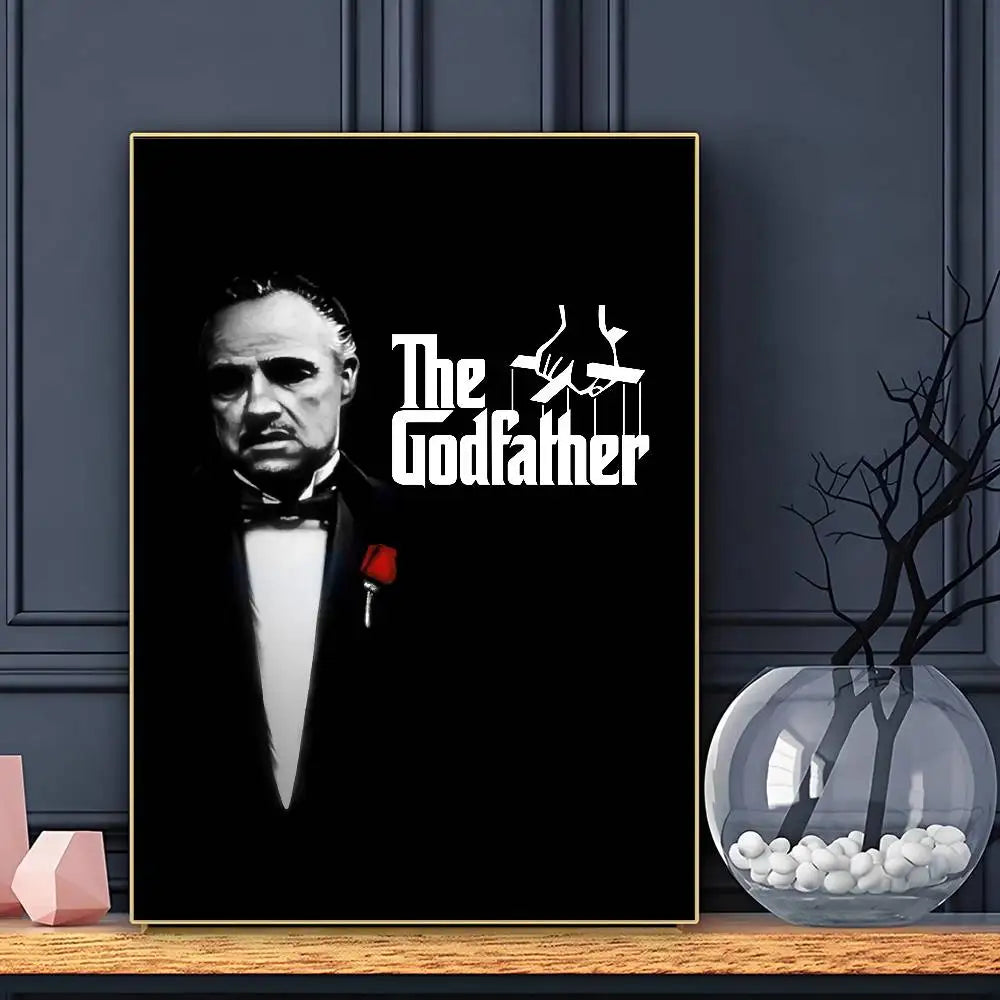 Movie The Godfather Poster HD Art Sticky Wall Waterproof Home Living Room Bar Decoration