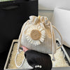 Rattan Woven Women Straw Bag Handbag Knit Flower Summer Beach Shoulder Messenger Bags Fashion Creative Bucket Purse