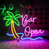 Bar Open Neon Sign LED Neon Light Sign USB Powered for Wall Decor Game Room Man Cave Club Bar Birthday Halloween Party Gifts