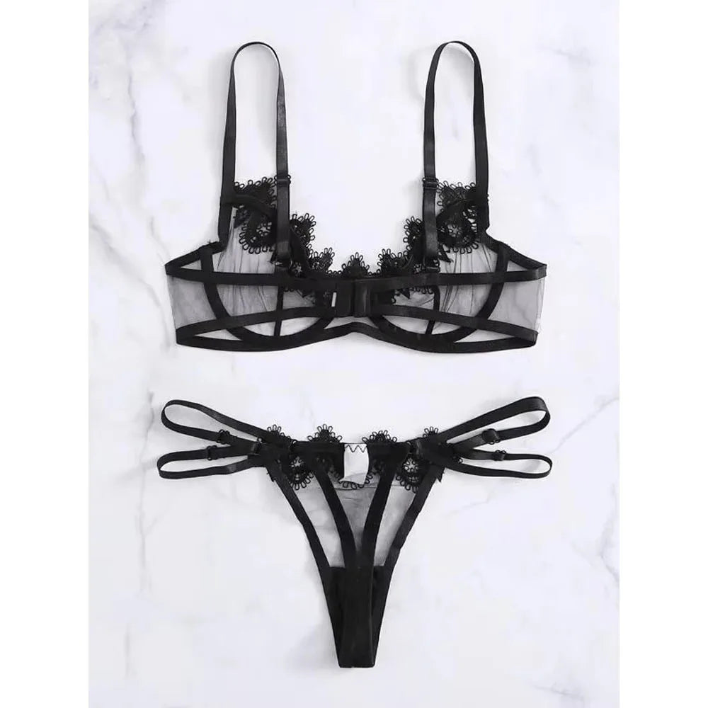 Sexy Lingerie for Women Underwear Panty Set Play See through Lace Bodysuit Babydoll Sleepwear