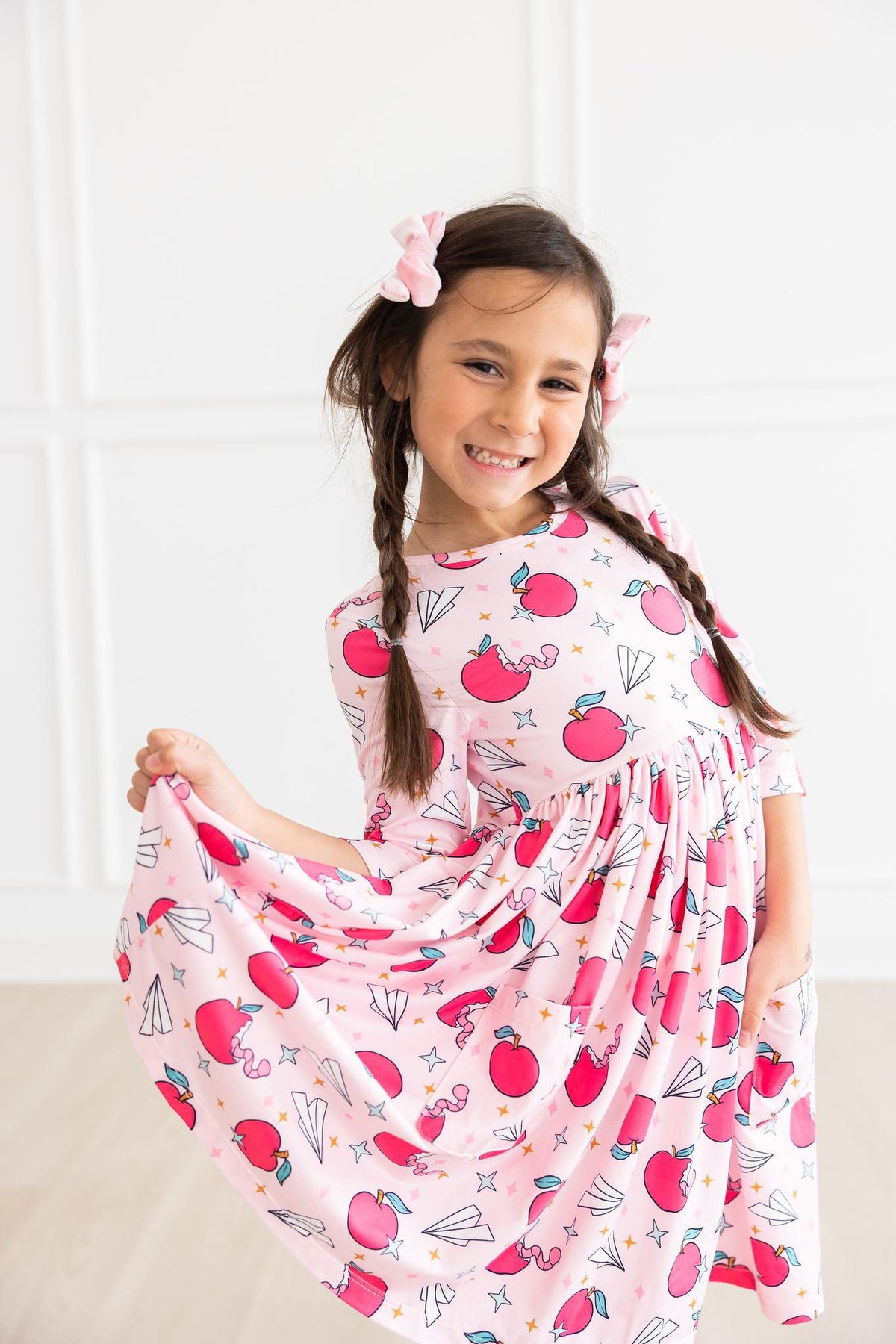 SALE Star Student 3/4 Sleeve Pocket Twirl Dress