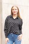 Kathryn Classic Button-Up, Polka-Dot